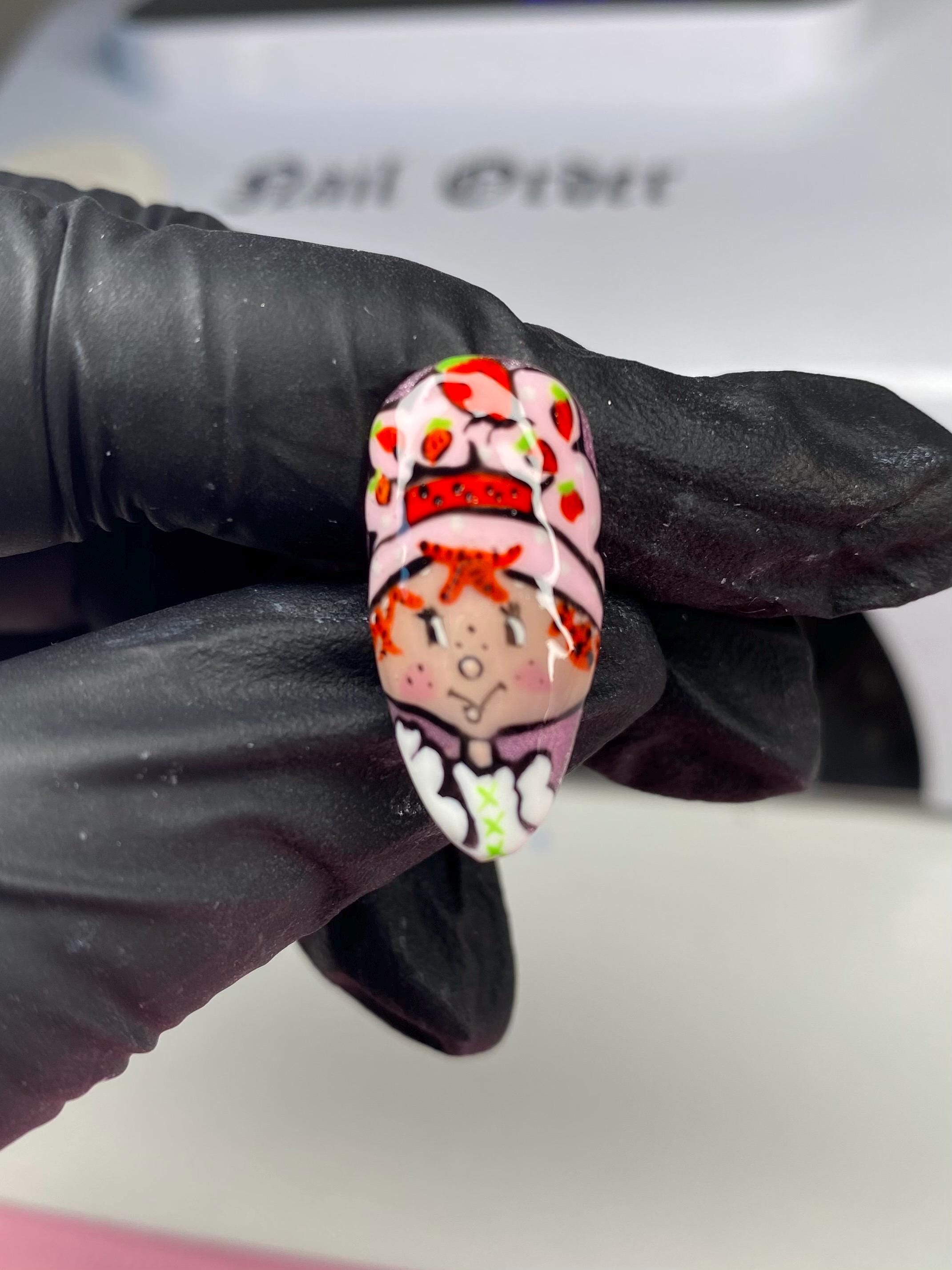 Custom hand painted press on nails - custom set - personal gifts - gifts for her