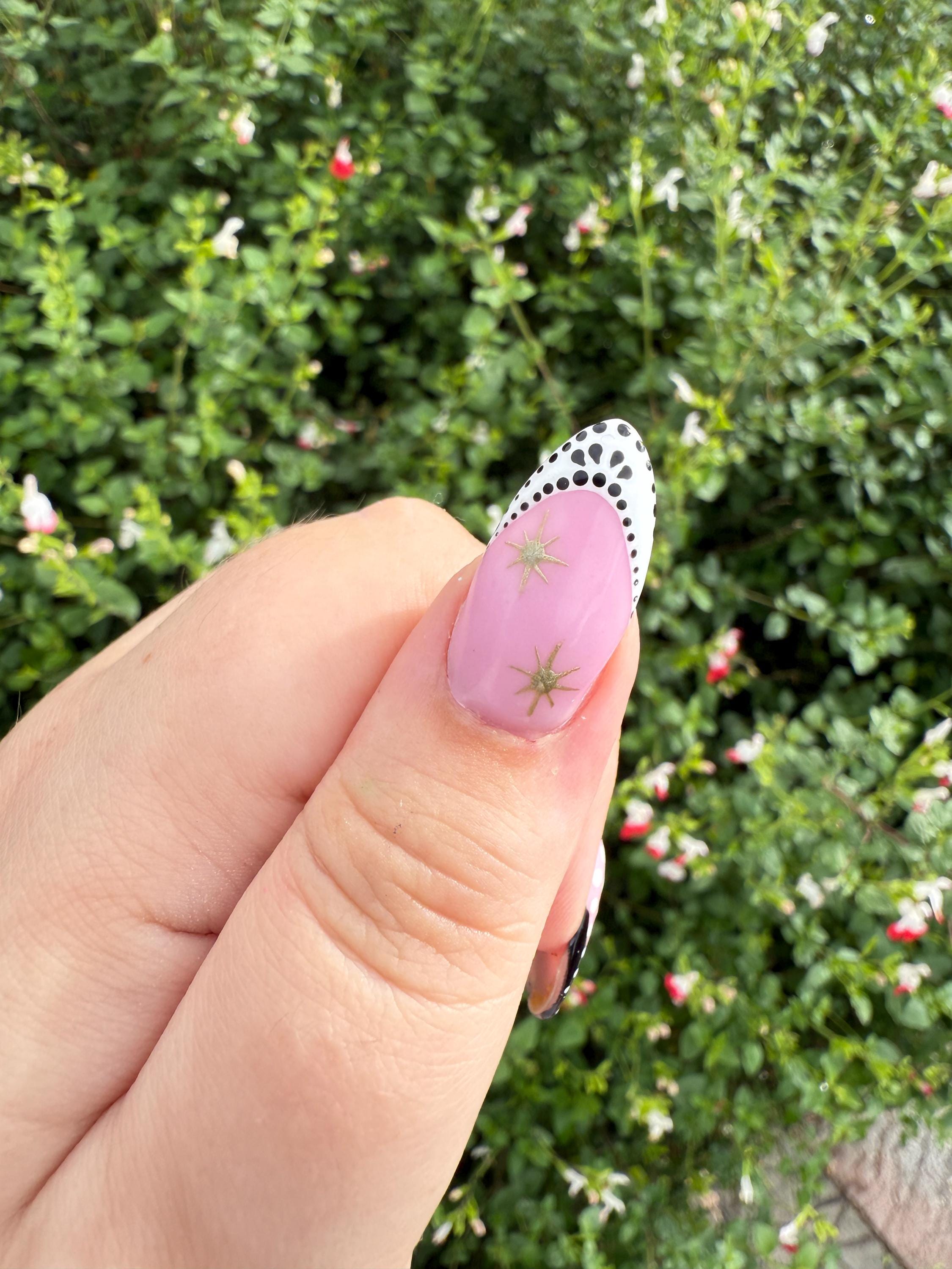 Elegant Black & White French Tip Press On Nails | Luxury Handmade False Nails reusable handmade nails - minimal press ons - gift for her